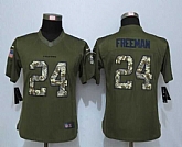 Women Limited Nike Atlanta Falcons #24 Freeman Green Salute To Service Jersey,baseball caps,new era cap wholesale,wholesale hats